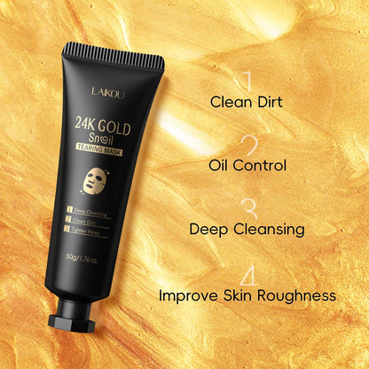 Masque Peel-Off Or 24K à la Bave d'Escargot — Soie Dorée