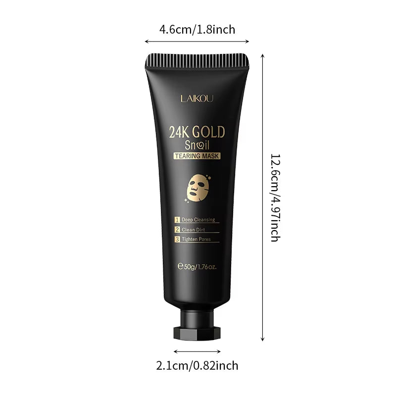 Masque Peel-Off Or 24K à la Bave d'Escargot — Soie Dorée