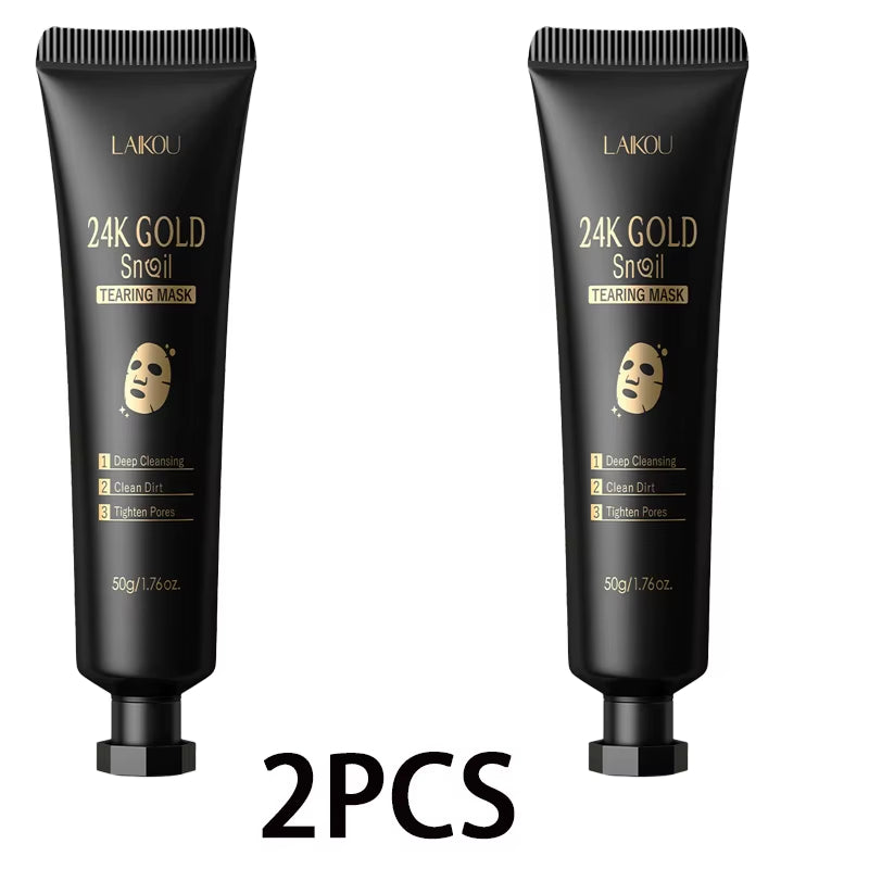 Masque Peel-Off Or 24K à la Bave d'Escargot — Soie Dorée