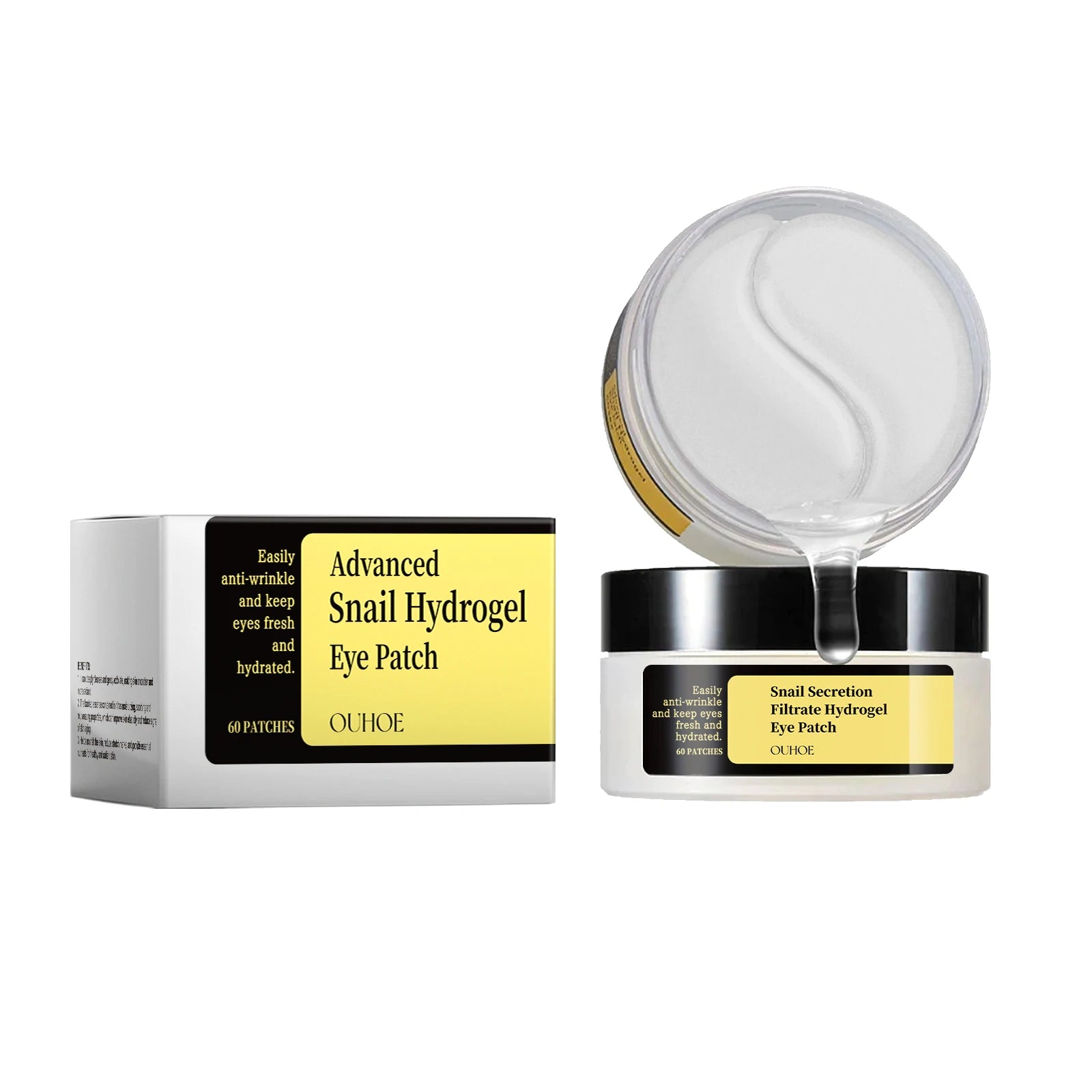 Snail Eye Mask Moisturizing Eye Patches Firming Lifting Puffiness Remove Dark Circles and Eye Bags Eyes Skincare Products
