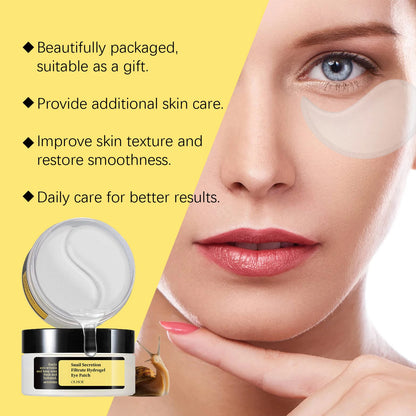 Snail Eye Mask Moisturizing Eye Patches Firming Lifting Puffiness Remove Dark Circles and Eye Bags Eyes Skincare Products