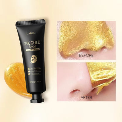 Masque Peel-Off Or 24K à la Bave d'Escargot — Soie Dorée