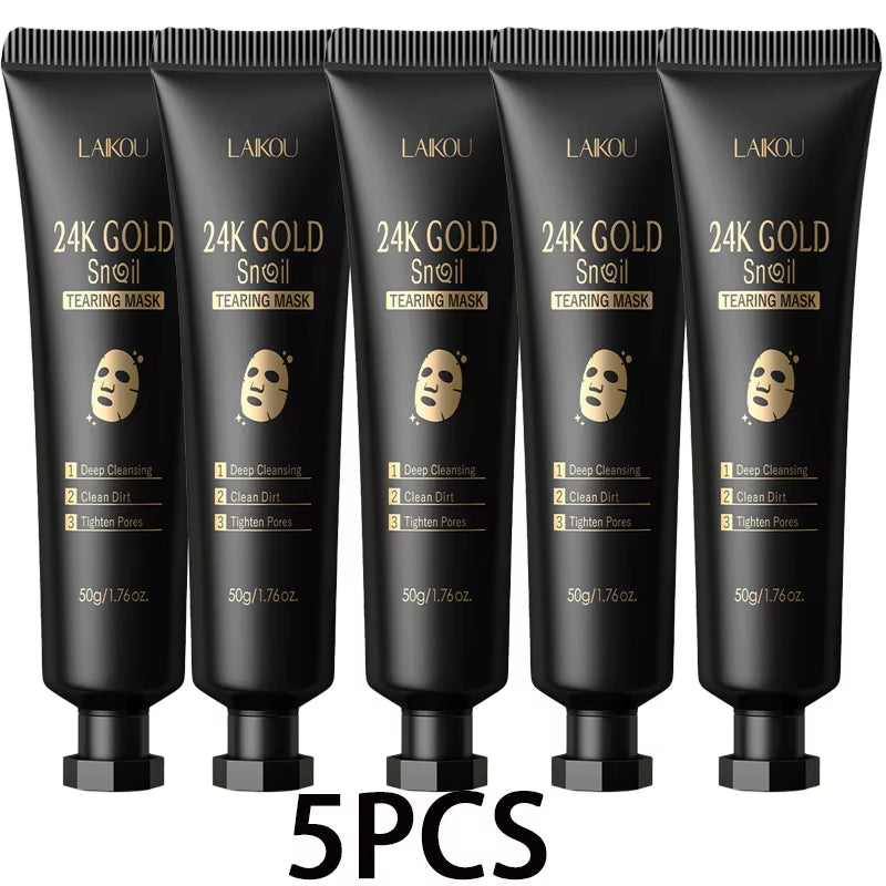 Masque Peel-Off Or 24K à la Bave d'Escargot — Soie Dorée