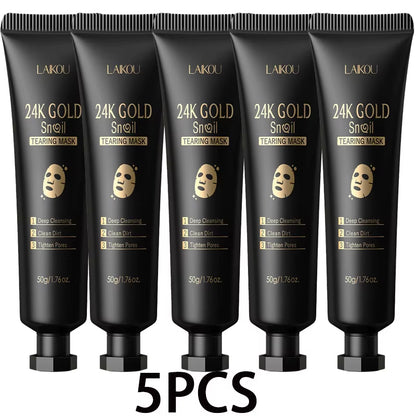 Masque Peel-Off Or 24K à la Bave d'Escargot — Soie Dorée